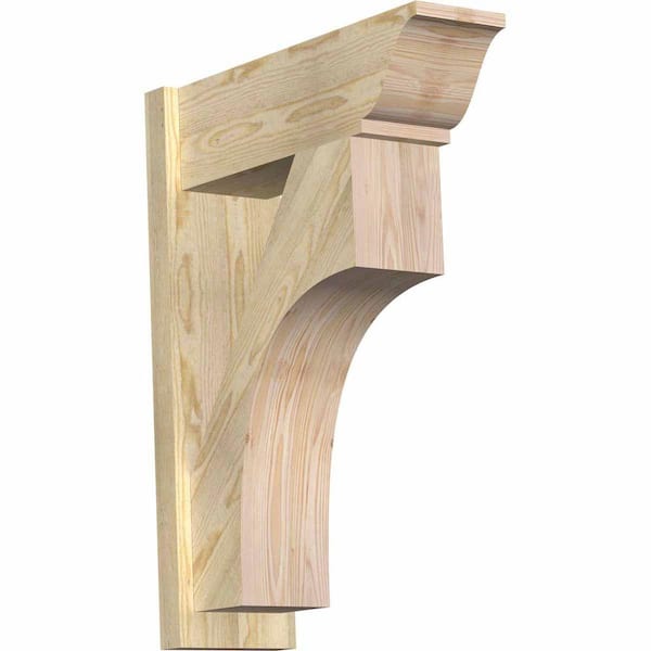 Ekena Millwork 8 in. x 32 in. x 24 in. Westlake Traditional Rough Sawn Douglas Fir Outlooker