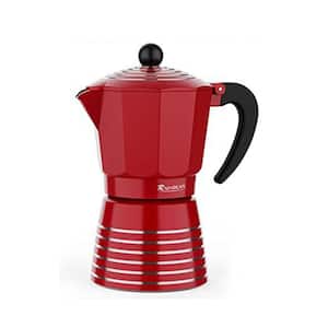 6-Cup Red Stovetop Espresso Maker Coffee Maker