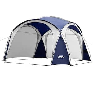 Beach Tent Blue 12 ft. x 12 ft. Pop Up Canopy UPF50+ Tent for Camping Trips, Backyard Fun, Party Or Picnics