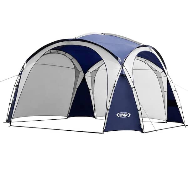 Unbranded Beach Tent Blue 12 ft. x 12 ft. Pop Up Canopy UPF50+ Tent for Camping Trips, Backyard Fun, Party Or Picnics