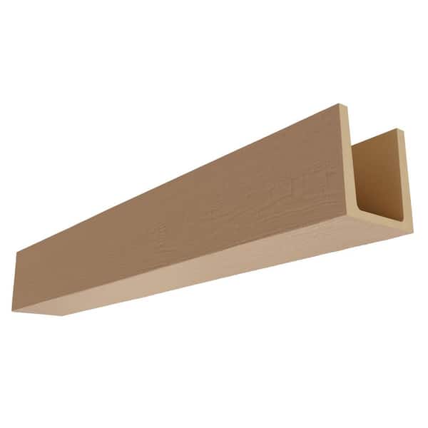 Ekena Millwork Heritage Timber 9.5 in. x 7.5 in. x 10 ft. Resewn Rip Primed Tan Faux Wood Beam