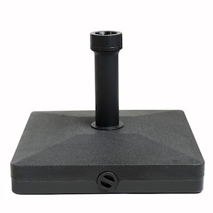 Square Plastic Patio Umbrella Base Weight Stand for Outdoor in Black