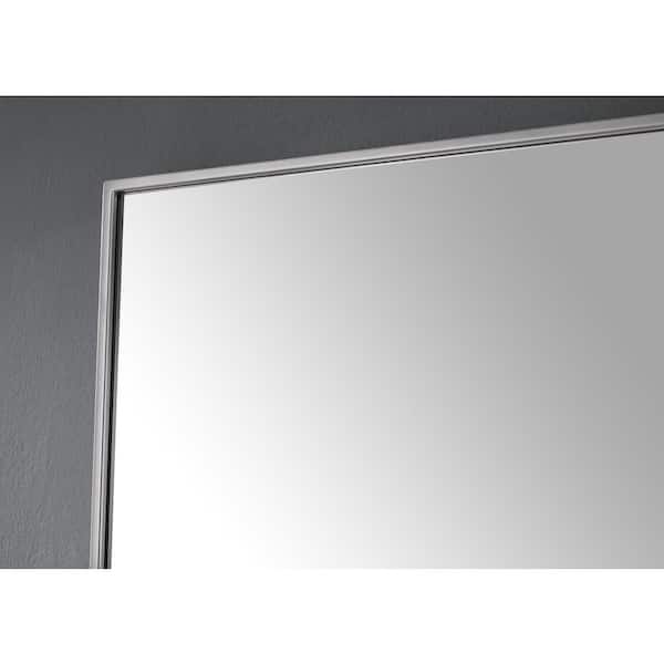 Sonoma 28 in. L x 59 in. W Framed Wall Mirror in Nickel Sonoma 28 in. L x 59 in. W Framed Wall Mirror in Nickel