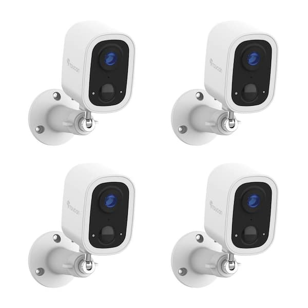 S4 Wireless Battery Operated Li-Ion 2K Security Camera with No Monthly Fee Required 4-Pack