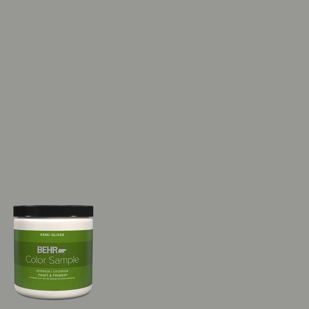 BEHR PREMIUM PLUS 8 oz. #PPU24-19 Shark Fin Semi-Gloss Interior ...