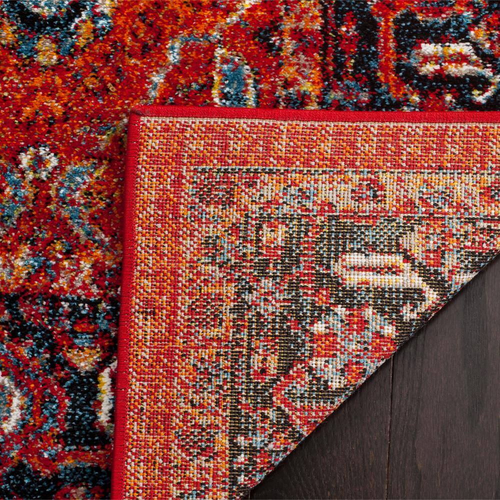 Antique Patina Orange & Navy 8' x 10' Synthetic Area Rug