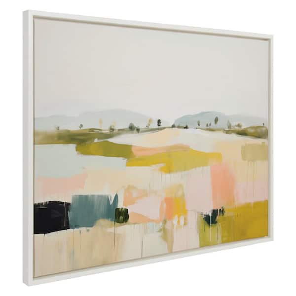 Kate and Laurel Sylvie Quaint Vista I Framed Canvas by Amy Lighthall Set of 1 Abstract Art Print 31.49 in. x 42.00 in.