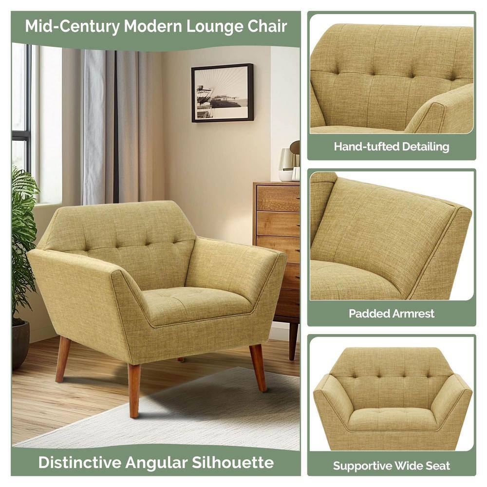 Pale Green Newport Wood Lounge Accent Chair