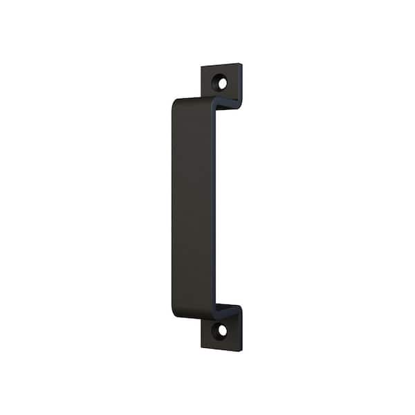 American Pro Decor 6-7/16 in. Black Powder Coated Pull for Sliding Rolling Barn Wood Doors (2-Pack)