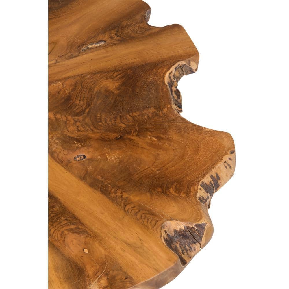 Dimitri 20.5 in. Brown Teak Accent Table - thumbnail 4