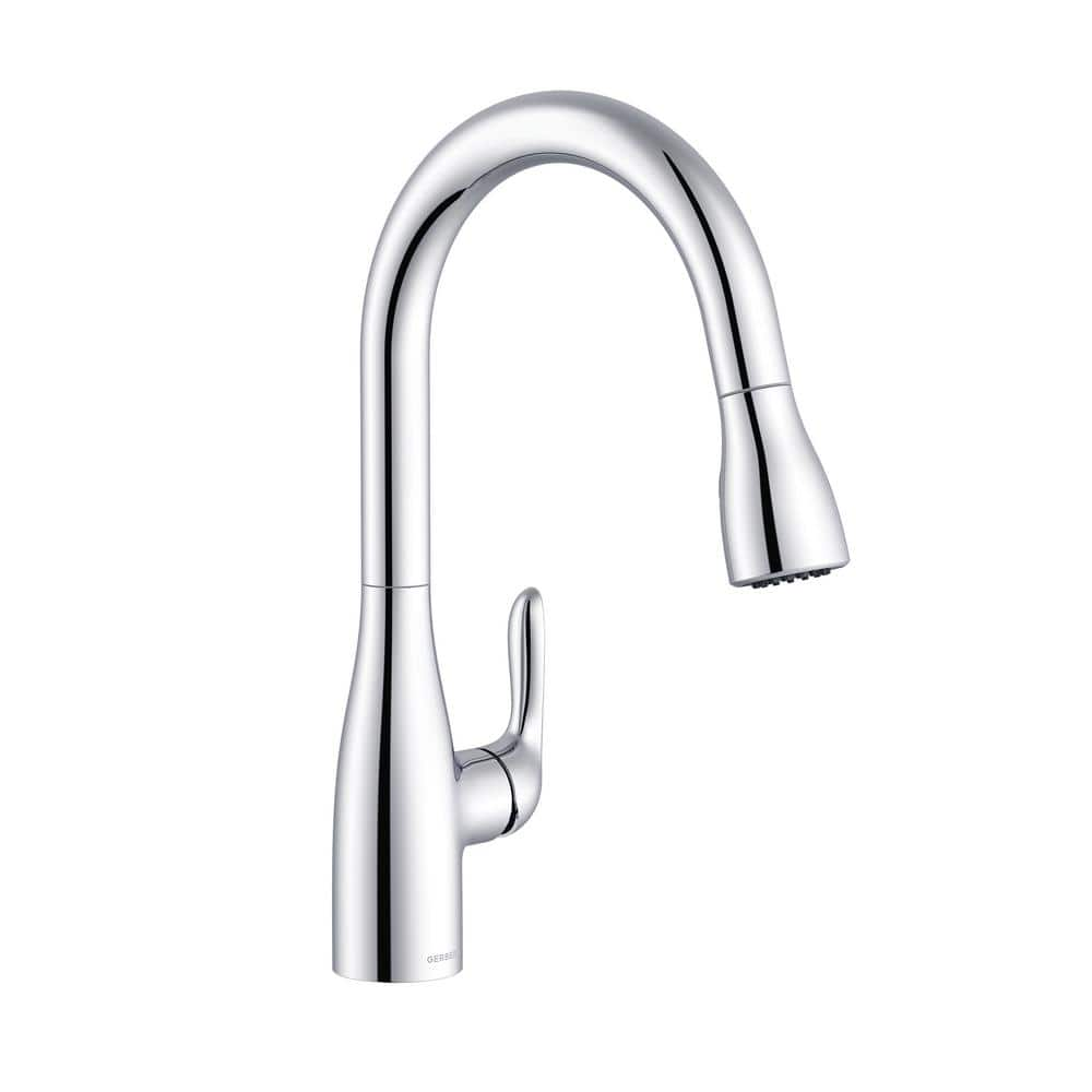 Gerber Viper Single Handle Pull Down Sprayer Kitchen Faucet with Deck ...