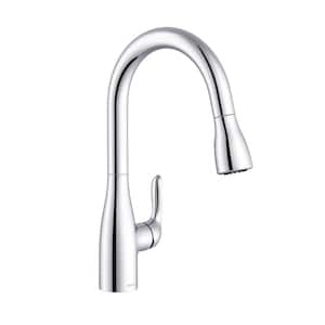Viper Single Handle Pull Down Sprayer Kitchen Faucet with Deck Plate 1.75 GPM in Chrome
