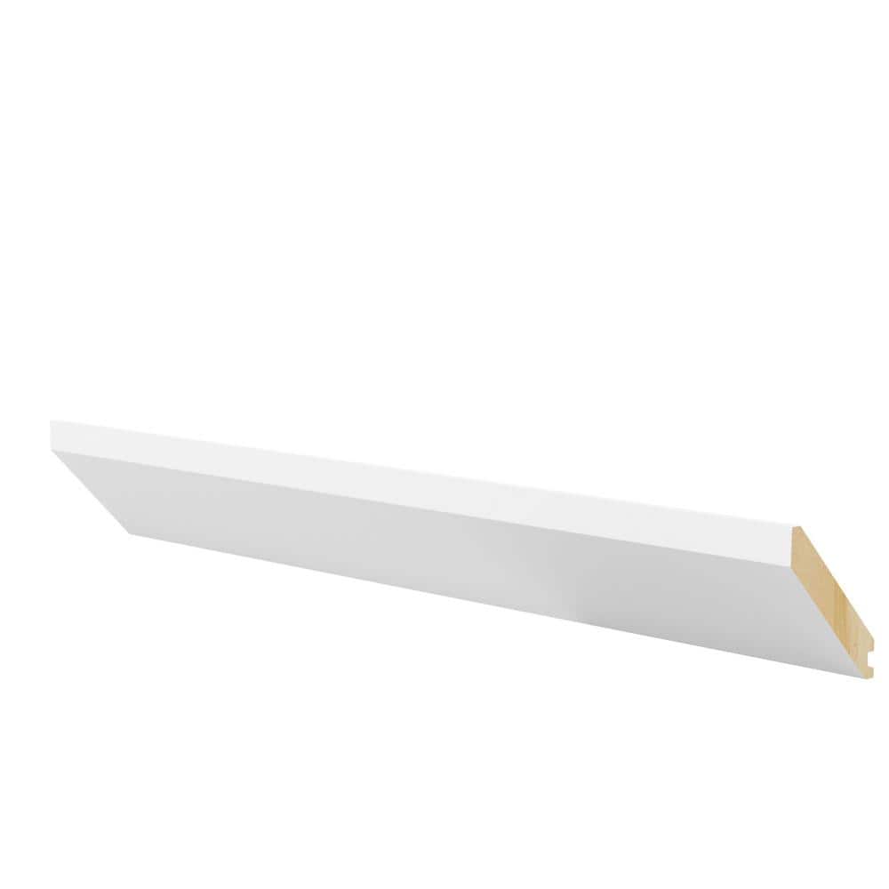 Newport Grayson 96 in. W x 2.75 in. D x 3.25 in. H Solid Wood KitchenCabinet Flat Angle Crown Molding in Pacific White price history on PriceWatchPro