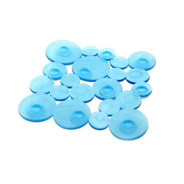 SlipX Solutions Circles Bath Treads in Blue (6-Count)