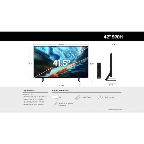 Samsung 42 in. Class S90H Series OLED 4K UHD Vision AI Smart Tizen