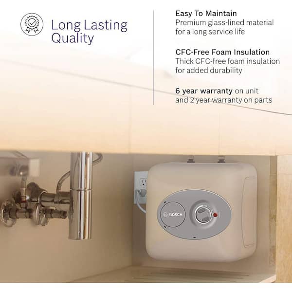 Bosch 2 5 Gal Electric Point Of Use Water Heater Es The Home Depot Bosch 2 5 Gal Electric Point Of Use Water Heater Es The Home Depot