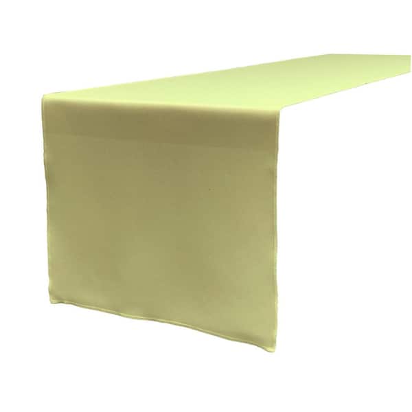 LA Linen 14 in. x 108 in. Sage Polyester Poplin Table Runner