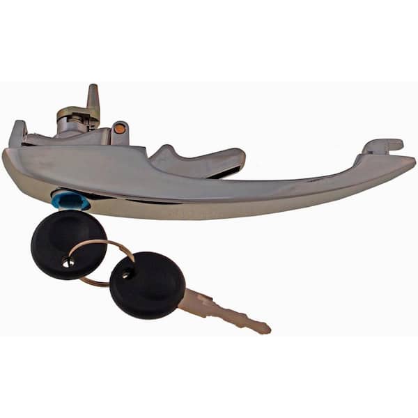 Unbranded Exterior Door Handle With Keyset Zinc Chrome