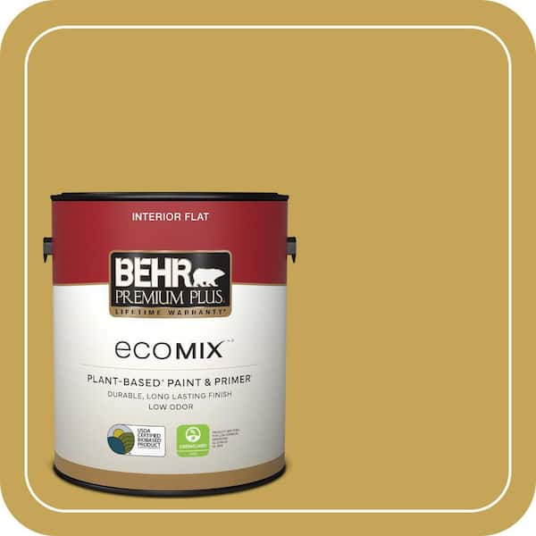 1 gal. #PPU6-18 Lemongrass Flat EcoMix Plant-Based Interior Paint & Primer