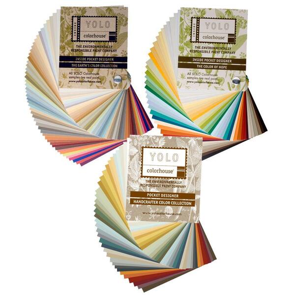 YOLO Colorhouse Earth's Color Collection, HopE/ Sprout and Handcrafter Collection 4 in. x 4 in. 128-Color Fan Deck Set-DISCONTINUED