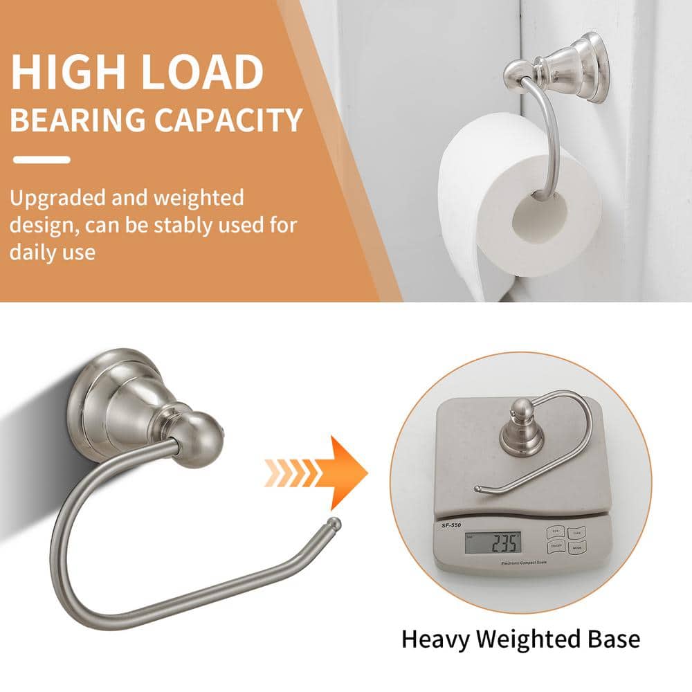 Nickel Wall Mounted Toilet Paper Holder with Zinc Alloy