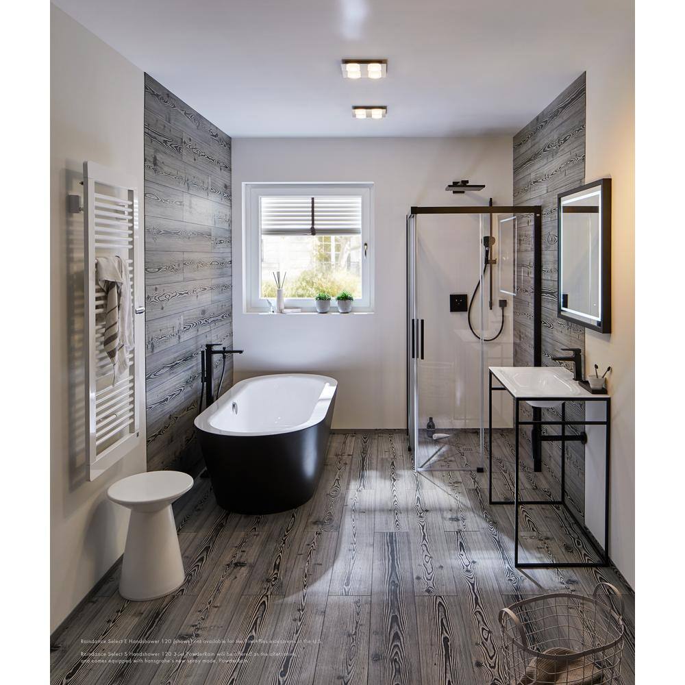 Matte Black Modern Single-Hole Brass Bathroom Faucet