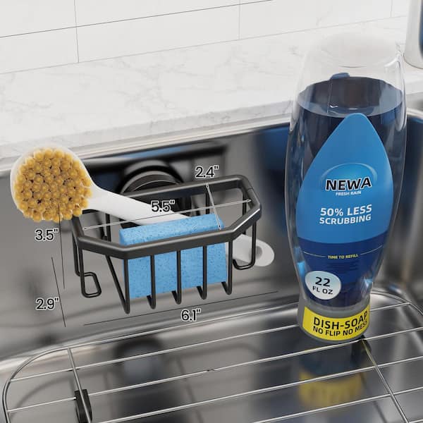 Esepony 5.5 in. Sponge Holder Caddy Inside Sink with Strong