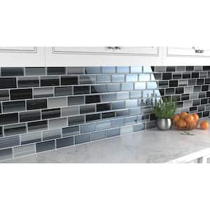 Late Night 3 in. x 6 in. Glass Tile for Kitchen Backsplash and Showers (10 sq. ft./per Box)
