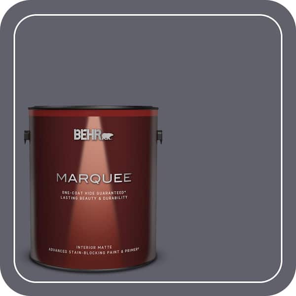 BEHR MARQUEE 1 gal. #N540-6 Script Ink One-Coat Hide Matte Interior Paint & Primer