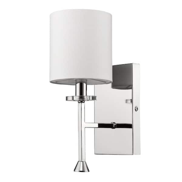 11.75 in. White Indoor Hardwired Sconce with No Bulbs Included