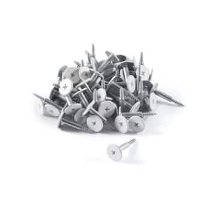All-in-one Self-stop Fastener for AcoustAffix Surface Mount Panels in White (40-Pack)