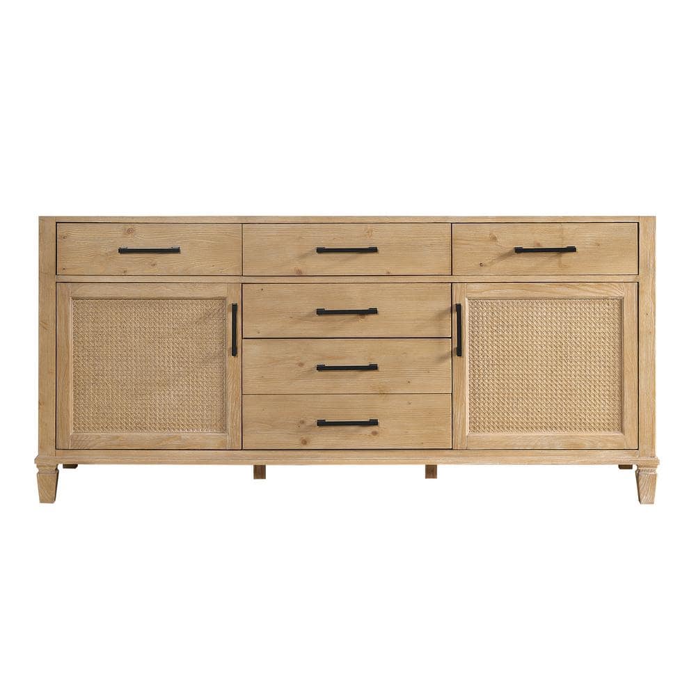 Solana 71.2 in. W x 21.6 in. D x 33.1 in. H Bath Vanity Cabinet without Top in in Weathered Fir price history on PriceWatchPro