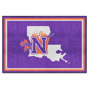 Northwestern State Demons 5ft. x 8 ft. Purple Plush Area Rug