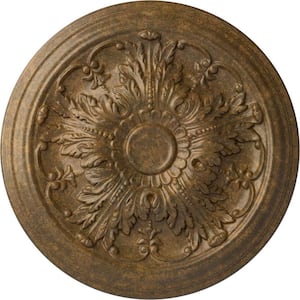 20 in. x 1-1/2 in. Damon Urethane Ceiling Medallion (Fits Canopies upto 3-3/8 in.), Rubbed Bronze