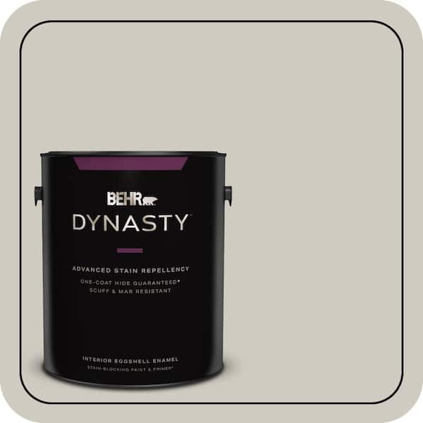 BEHR DYNASTY 1 gal. Designer Collection #DC-007 Tranquil Gray Eggshell Enamel Interior Stain-Blocking Paint & Primer