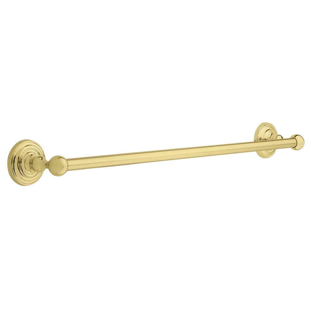 6 PACK 24” Polished Brass Towel Bar With Screws 