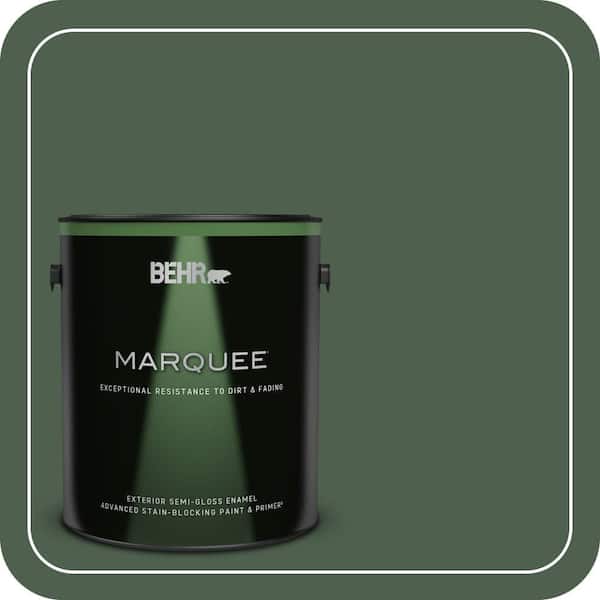 BEHR MARQUEE 1 gal. #450F-7 Hampton Green Semi-Gloss Enamel Exterior Paint & Primer