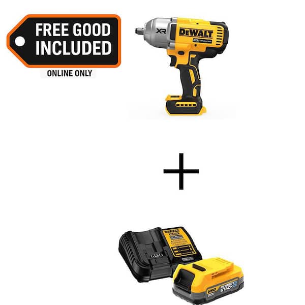 20V MAX Lithium-Ion Cordless 1/2 in. Impact Wrench with 20V MAX POWERSTACK Compact Battery Starter Kit