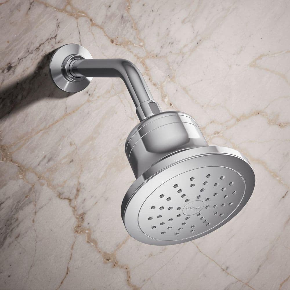 Polished Chrome Wall Mounted Rain Showerhead with Filter