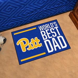 Pitt World's Best Dad Blue 1.5 ft. x 2.5 ft. Starter Area Rug