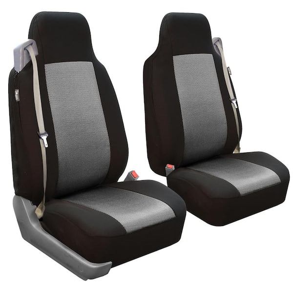 FH Group Flat Cloth 47 in x 23 in. x 1 in. Built-In Seat Belt Compatible High Back Front Seat Covers