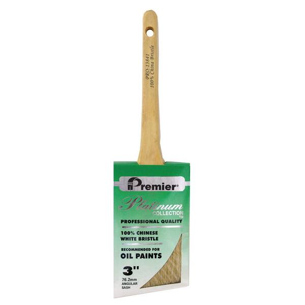 Premier Platinum 3 in. Angle Sash White Bristle Paint Brush (6-Pack)