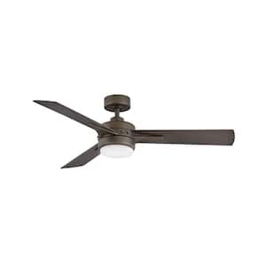 Ventus 52 in. Integrated LED Indoor Metallic Matte Bronze Ceiling Fan with Wall Switch