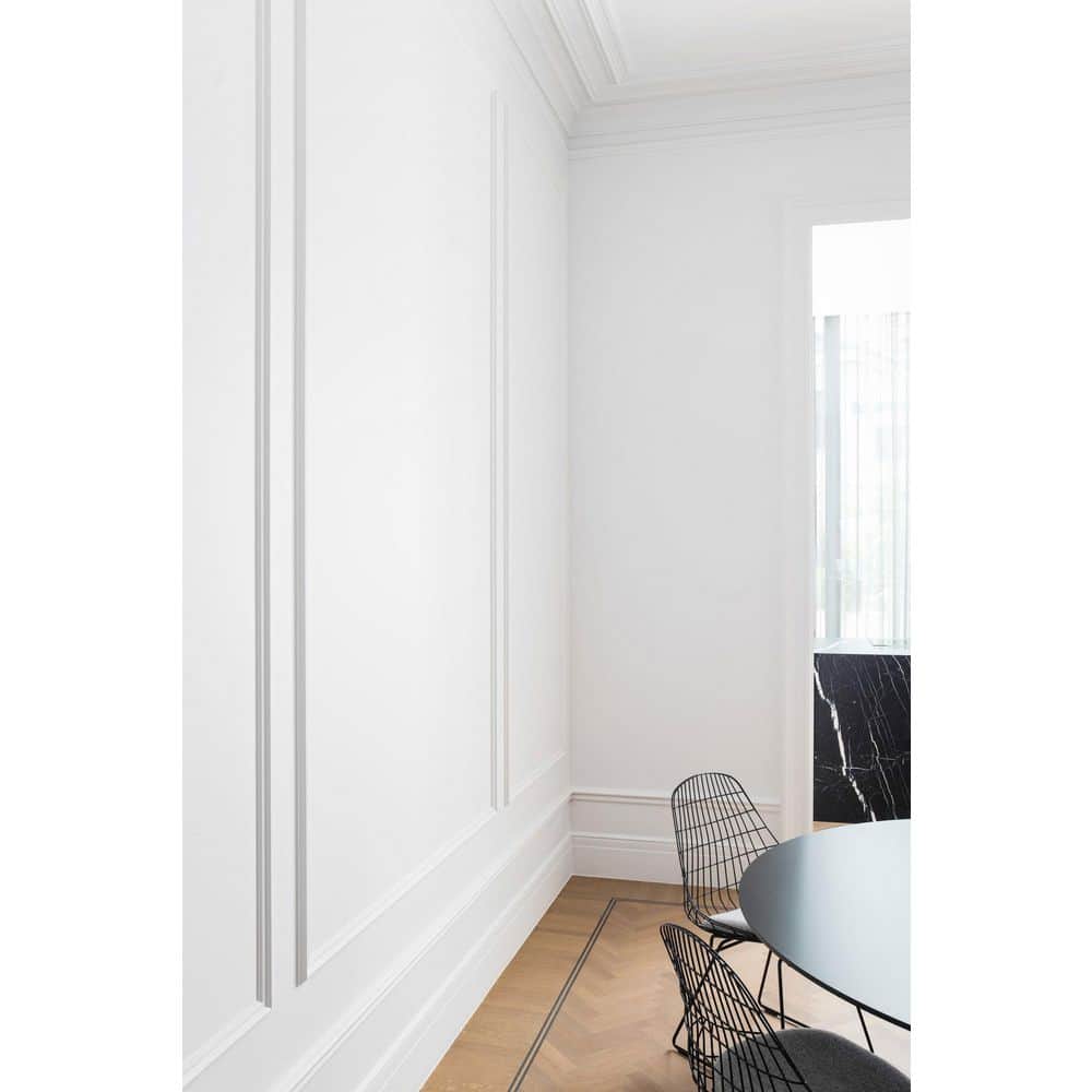 Primed White Polyurethane Crown Panel Moulding 4-Pack
