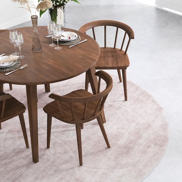 Jill Brown Solid Wood Mid-Century Modern Accent Dining Side Chair (Set of 2)