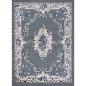 Hampton Oriental Gray 4 ft. x 6 ft. Indoor Area Rug