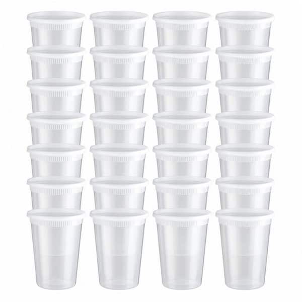 40 Piece Plastic Deli Food Container Set with Leak-Proof Airtight Lids, BPA-Free, for Soup Meal Prep Takeout Storage