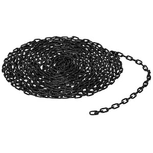 3/16 in. Thickness Black Steel Bollard Safety Chain Per Foot