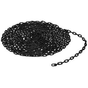 3/16 in. Thickness Black Steel Bollard Safety Chain Per Foot