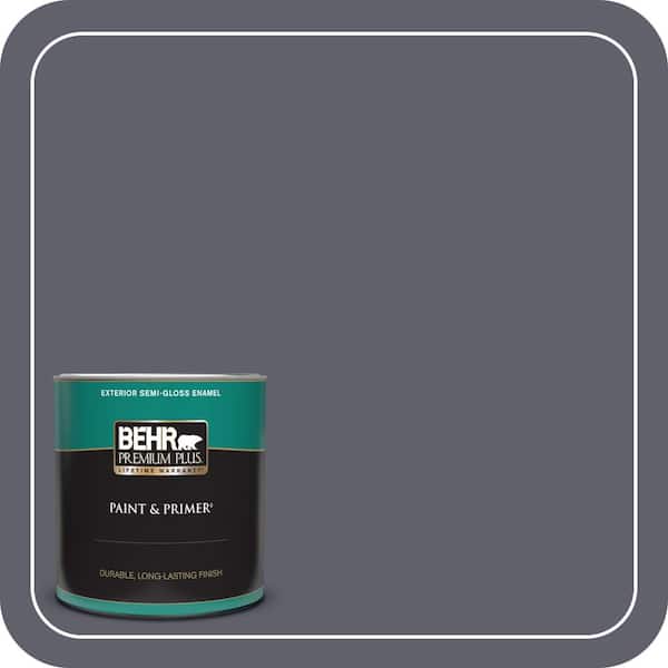 BEHR PREMIUM PLUS 1 qt. #N540-6 Script Ink Semi-Gloss Enamel Exterior Paint & Primer